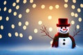 snowman smiling and happy for christmas celebration