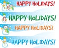 Snowman Web Banners Royalty Free Stock Photo