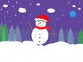 Snowman in white Royalty Free Stock Photo