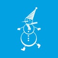 Snowman white icon