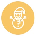 Snowman, winter, Christmas, iceman Isolated Vector icon which can easily modify or edit Royalty Free Stock Photo