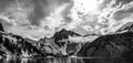 Snowmass monochrome amazing epic Mountain Scene Royalty Free Stock Photo