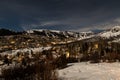 Snowmass village at night in Aspen, Colorado, USA Royalty Free Stock Photo