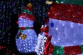 Snowmen at the Canberra Sids and Kids light display Royalty Free Stock Photo