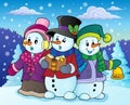 Snowmen carol singers theme image 4