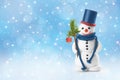 Snowmen, Christmas card Royalty Free Stock Photo