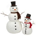 Snowmen Figures isolated on transparent background Royalty Free Stock Photo