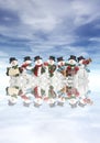Snowmen With Musical Instruments