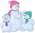 Snowmens mother and children