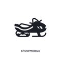 snowmobile isolated icon. simple element illustration from winter concept icons. snowmobile editable logo sign symbol design on