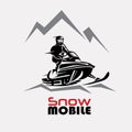 Snowmobile logo template