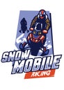 Snowmobile racing badge design