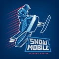 Snowmobile. Sport emblem Royalty Free Stock Photo