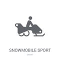 Snowmobile sport icon. Trendy Snowmobile sport logo concept on w