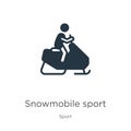 Snowmobile sport icon vector. Trendy flat snowmobile sport icon from sport collection isolated on white background. Vector