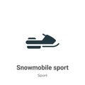 Snowmobile sport vector icon on white background. Flat vector snowmobile sport icon symbol sign from modern sport collection for