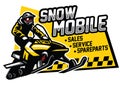 Snowmobile store and garage design Royalty Free Stock Photo