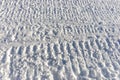 Snowmobile track marks on the snow Royalty Free Stock Photo