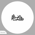 Snowmobile vector icon sign symbol