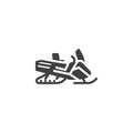 Snowmobile vector icon