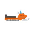 Snowmobile vector illustration