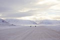 Snowmobiles Approaching, on Svalbard