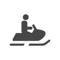 Snowmobiling Icon - vector Illustration