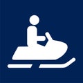 Snowmobiling Icon - vector Illustration