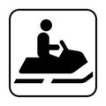 Snowmobiling symbol icon illustration