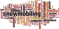 Snowmobiling word cloud Royalty Free Stock Photo