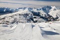 Snowpark in Les Arcs Royalty Free Stock Photo