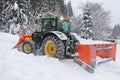 Snowplough in snow-drifts