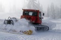 Snowplow in Action Royalty Free Stock Photo