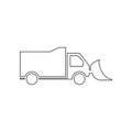 snowplow icon. Element of Winter for mobile concept and web apps icon. Outline, thin line icon for website design and development Royalty Free Stock Photo