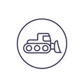 Snowplow icon, linear