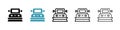 Snowplow icon vector set on white background