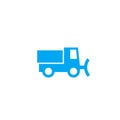 Snowplow icon on white