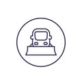 Snowplow icon on white, linear