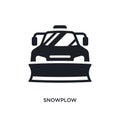 snowplow isolated icon. simple element illustration from winter concept icons. snowplow editable logo sign symbol design on white