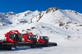 Snowplow at Mountains ski resort - Austria