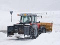 Snowplow tractor Royalty Free Stock Photo