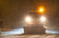 Snowplow trucks removing snow