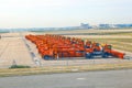 Snowplows park at Barajay Airport