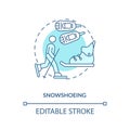 Snowshoeing concept icon