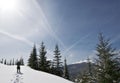 Snowshoeing by Diamond Peak