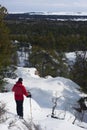 Snowshoeing in Killarney Provincial Park, Ontario Royalty Free Stock Photo