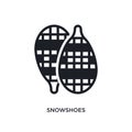 snowshoes isolated icon. simple element illustration from winter concept icons. snowshoes editable logo sign symbol design on