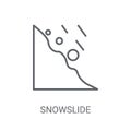 Snowslide icon. Trendy Snowslide logo concept on white backgroun