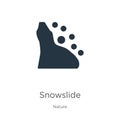 Snowslide icon vector. Trendy flat snowslide icon from nature collection isolated on white background. Vector illustration can be