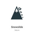 Snowslide vector icon on white background. Flat vector snowslide icon symbol sign from modern nature collection for mobile concept